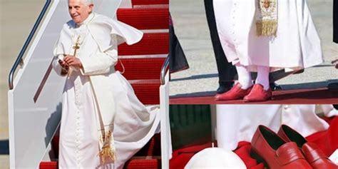 chi disegnava papa benedetto xvi e le scarpe prada|Le scarpe rosse, un dono per i papi da Vigevano .